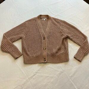 Elizabeth and James Chunky Knit Cardigan in Brown